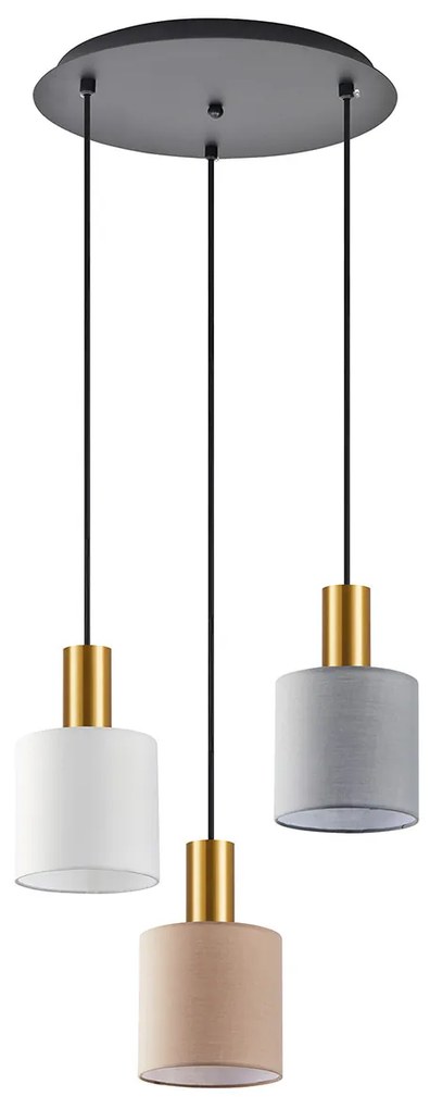 Φωτιστικό Οροφής Τρίφωτο Homelighting 77-8945 Flex Gold