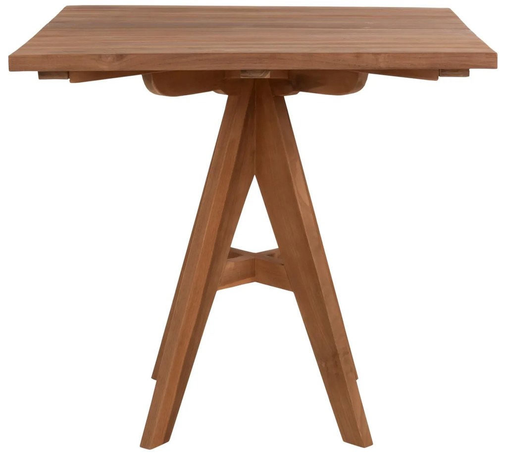 Τραπέζι LEO C9622.11 Τετράγωνο απο Μασίφ Ξύλο TEAK Φυσικό 80x80x75Y εκ. 80x80x75 εκ.