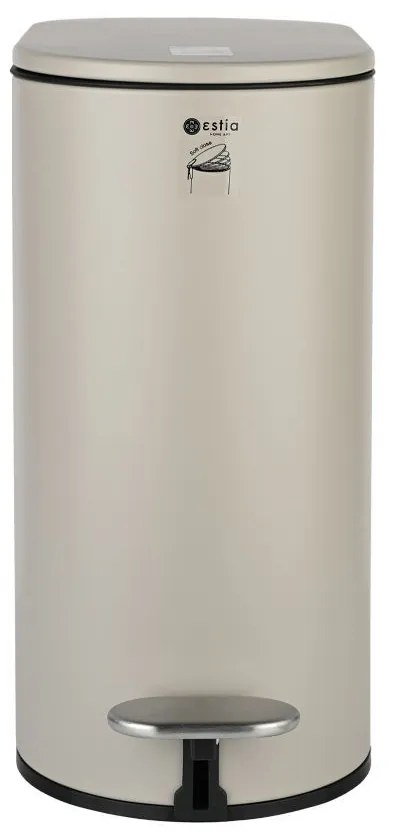 Κάδος Απορριμμάτων Μπάνιου (13.8x28.4x30.5) Estia 5lt Slim Taupe 02-19129