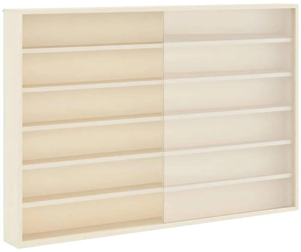 vidaXL Κάθετο Εκθετήριο Τοίχου Μπεζ 80 x 8,5 x 54 εκ. Κόντρα πλακέ