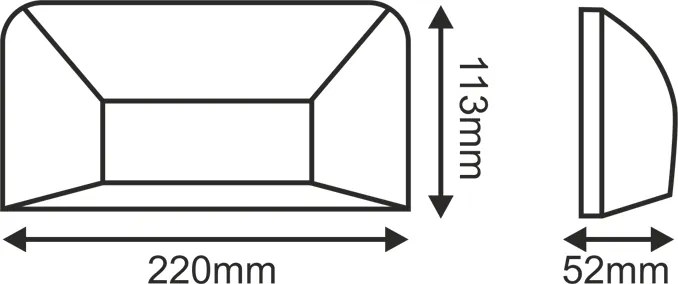 Απλίκα κήπου LED Sharok Curve-Λευκό