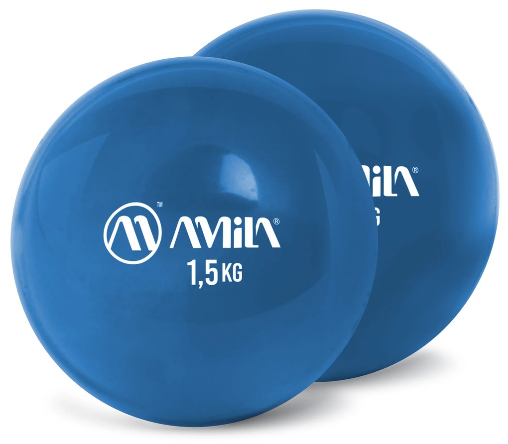 AMILA Palm Ball Two-Pack 1,5Kg Μπλε (96718)