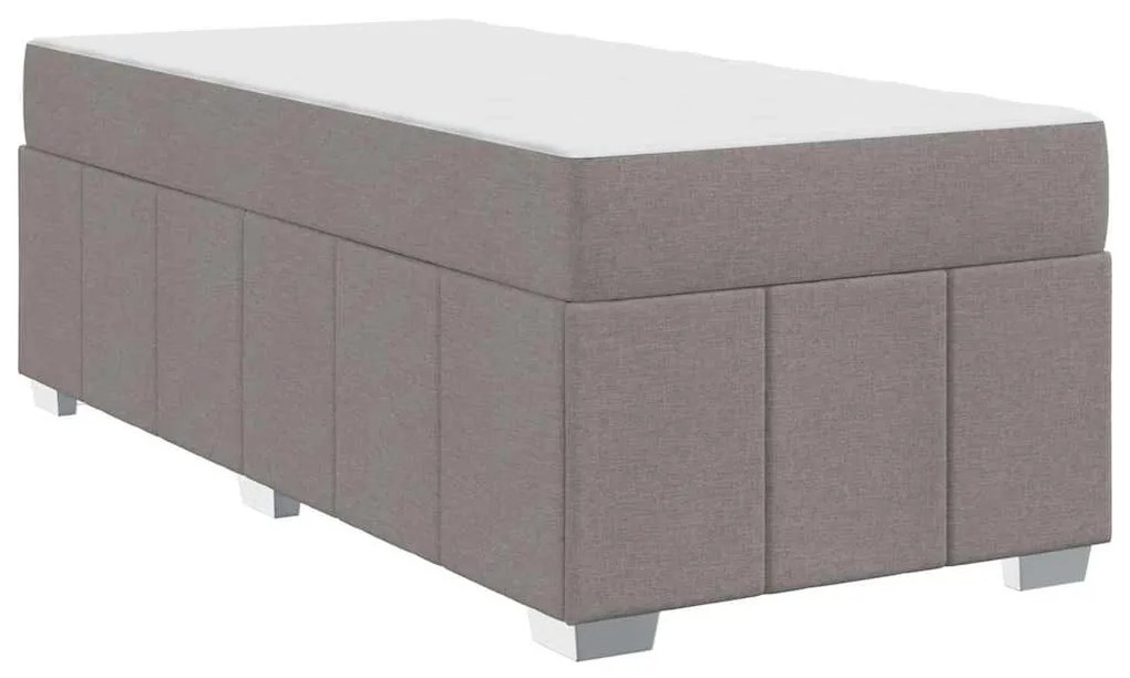 vidaXL Σκελετός Κρεβατιού Taupe 90 x 200 cm ύφασμα