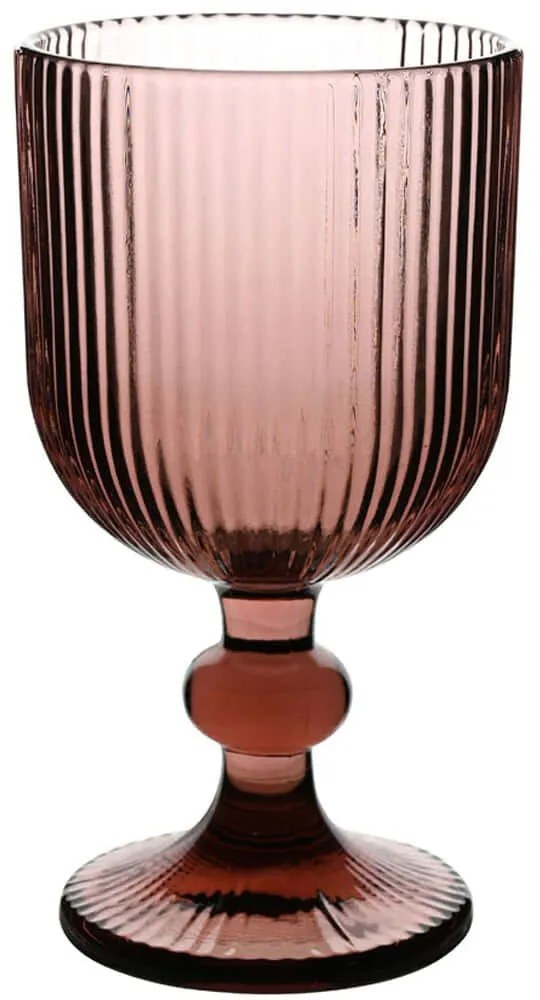 Ποτήρια Κρασιού Κολωνάτα (Σετ 6Τμχ) 8436-02 235ml Purple Ankor Γυαλί