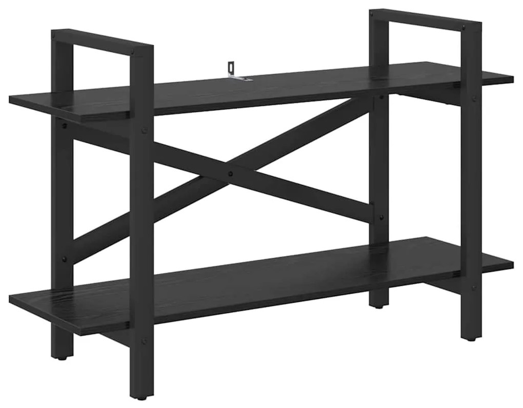 vidaXL Ράφι Βιβλίων Μαύρη Οξυά 100 x 33,5 x 64 εκ Επεξεργασμένο ξύλο