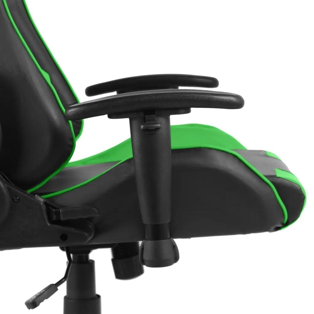 Καρέκλα Gaming Περιστρεφόμενη Πράσινη PVC - Πράσινο