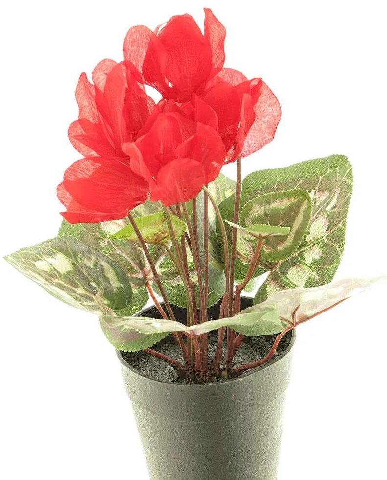 Τεχνητό Φυτό Κυκλάμινο 3570-6 11x28cm Red Supergreens Πολυέστερ