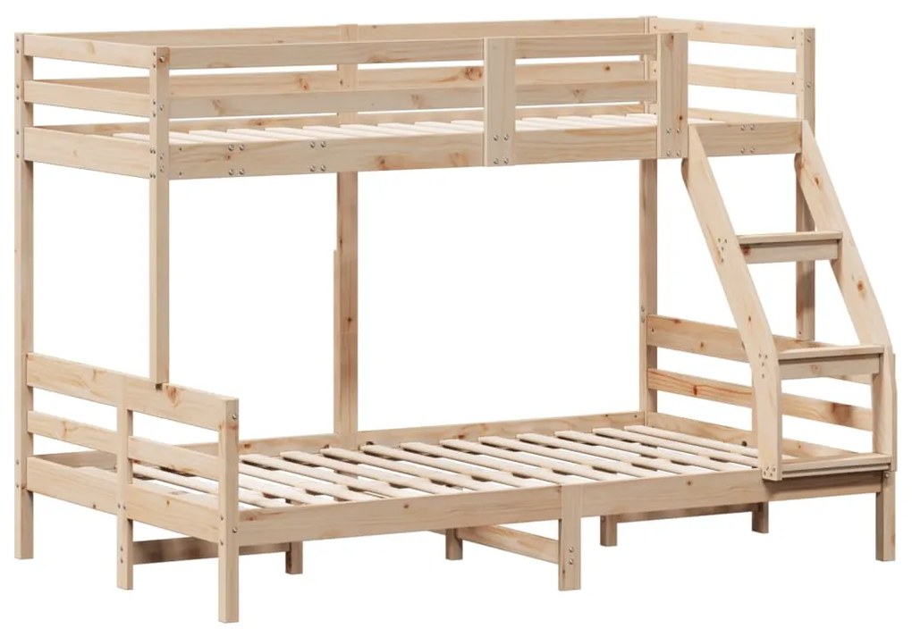 vidaXL Κουκέτα 90x200/120x200 εκ. από Μασίφ Ξύλο Πεύκου