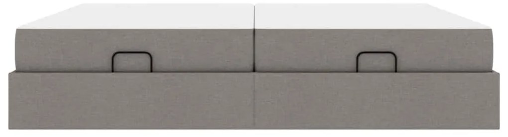 vidaXL Σκελετός Κρεβατιού με αποθήκευση Taupe 200 x 200 cm ύφασμα