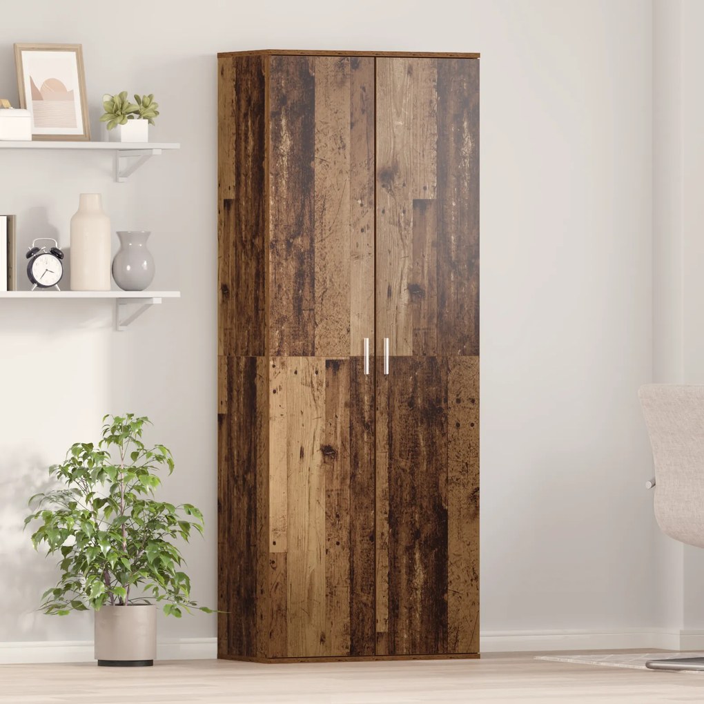 vidaXL Υψηλό ντουλάπι Παλιού Ξύλου 70x35x180 cm Επεξεργασμένο Ξύλο
