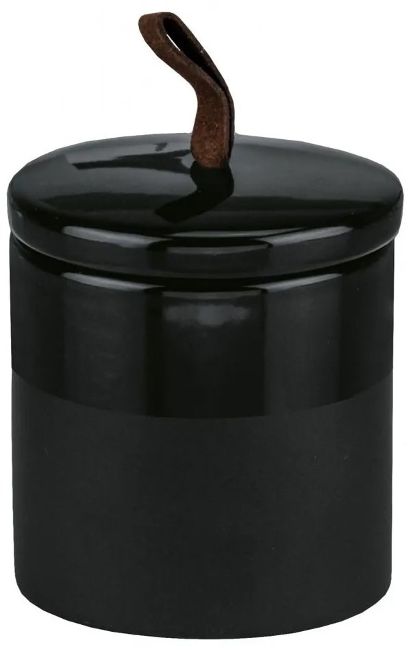 Δοχείο Για Βαμβάκι Deep 8681 8,4x8,4x10cm 926 Black Kleine Wolke Κεραμικό