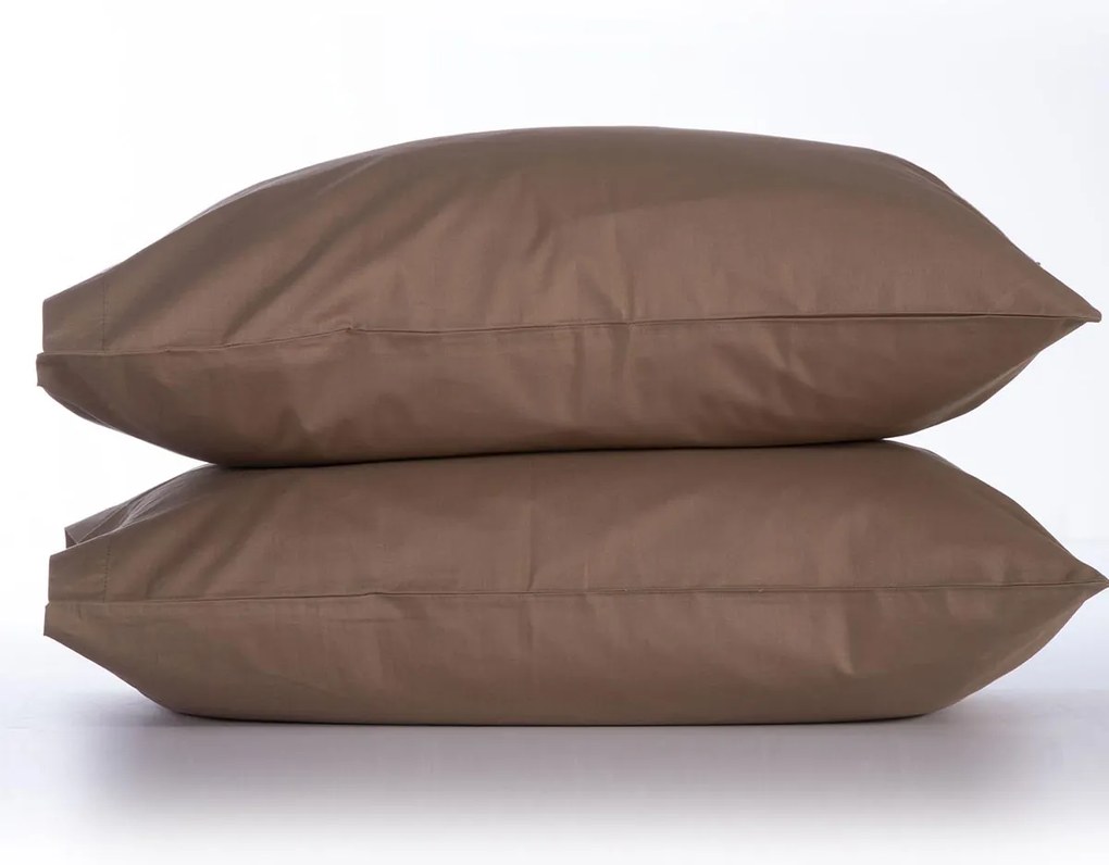 Ζεύγος Μαξιλαροθήκες (52x72) Nef-Nef Homeware Basic Καφέ