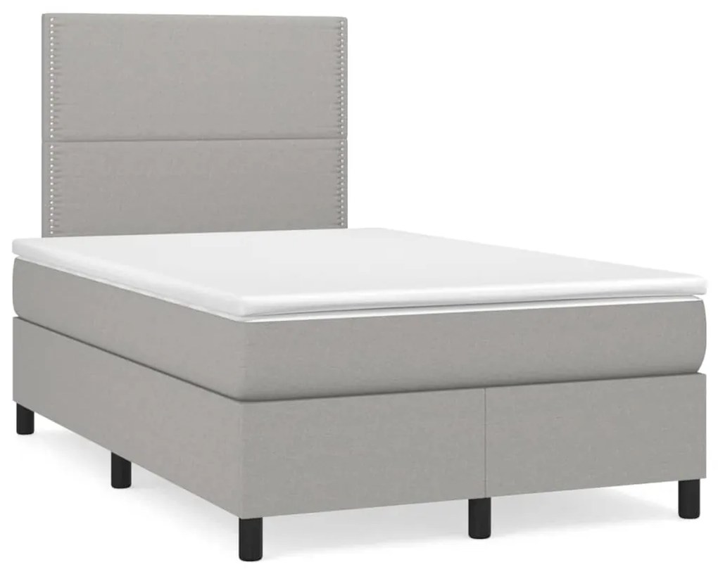 ΚΡΕΒΑΤΙ BOXSPRING ΜΕ ΣΤΡΩΜΑ ΑΝΟΙΧΤΟ ΓΚΡΙ 120X200 ΕΚ. ΥΦΑΣΜΑΤΙΝΟ 3141681