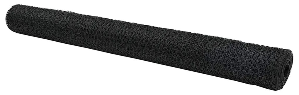 vidaXL Εξαγωνικός φράχτης Γκρι 1 x 10 m Ατσάλι