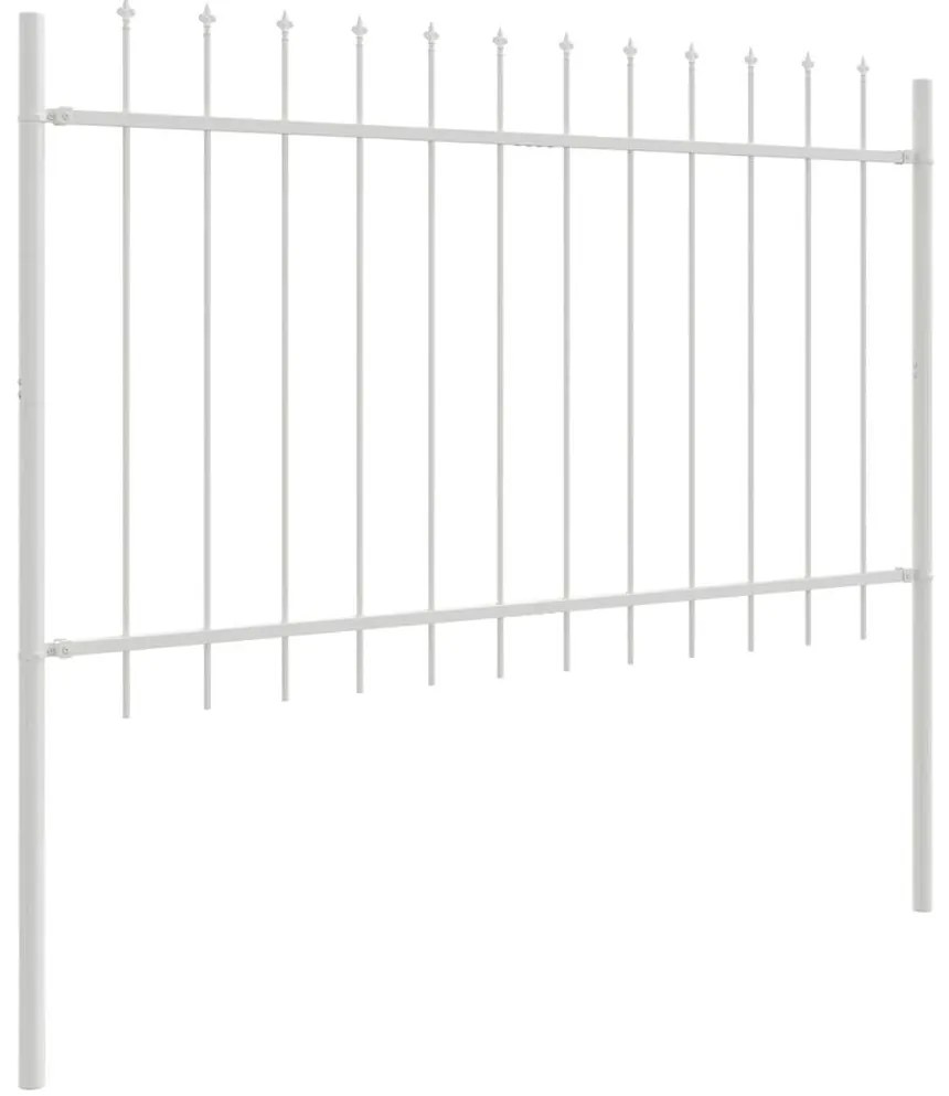 vidaXL Φράχτης κήπου με σημείο σπάθα, λευκός, 10,2 x 1,2 μ, σχοινί.