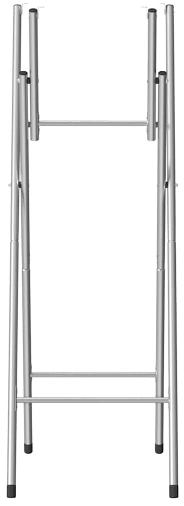 vidaXL Πόδια Τραπεζιού Μπαρ Πτυσσόμενα Ασημί 45x53x108εκ Γαλβ. Χάλυβας