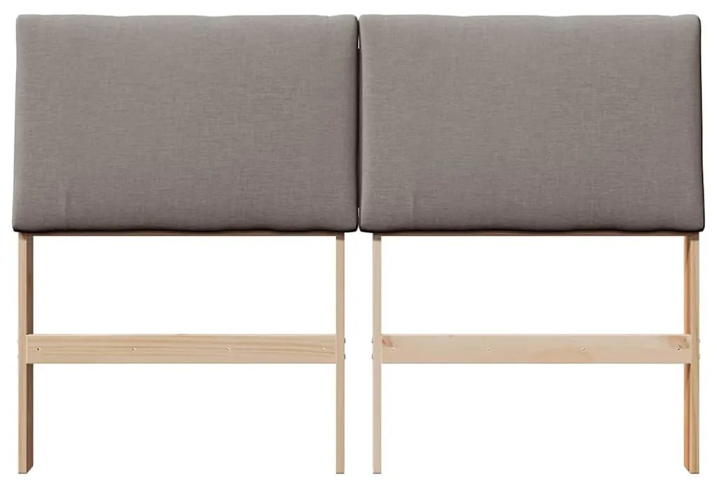 vidaXL Ταπετσαρισμένο κεφαλάρι Taupe 160 cm Στερεά ξυλεία πεύκου