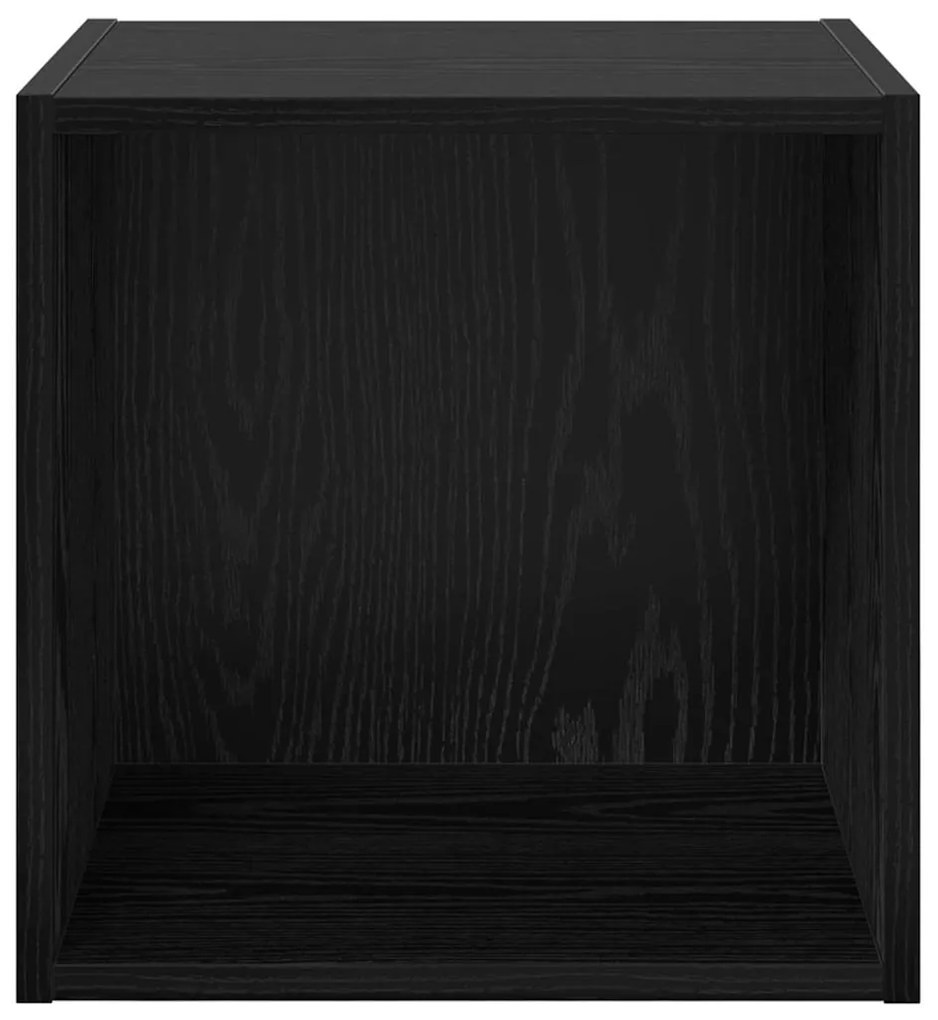 vidaXL Ντουλάπα Τοίχου Μαύρη δρυς 37 x 37 x 37 εκ Επεξεργασμένο ξύλο