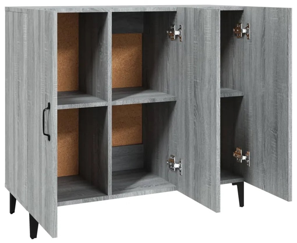 vidaXL Ντουλάπι Γκρι Sonoma 90 x 34 x 80 εκ. από Επεξεργασμένο Ξύλο