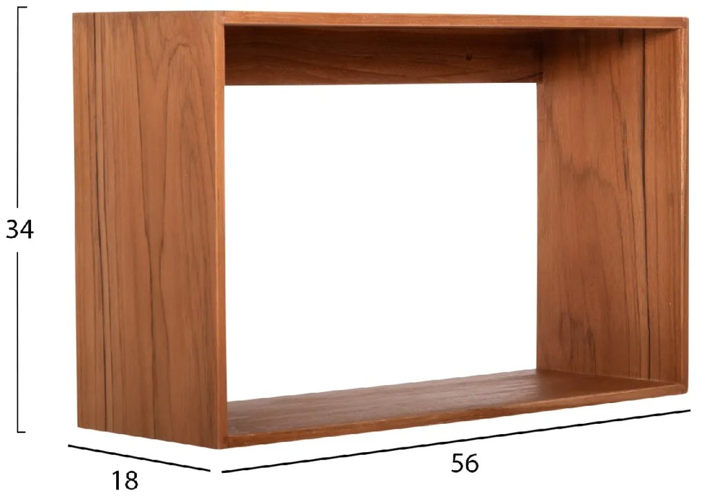 ΡΑΦΙΕΡΑ CHENGIS HM9830 3ΤΜΧ ΞΥΛΟ TEAK ΣΕ ΦΥΣΙΚΟ ΧΡΩΜΑ 60x20x38Υεκ