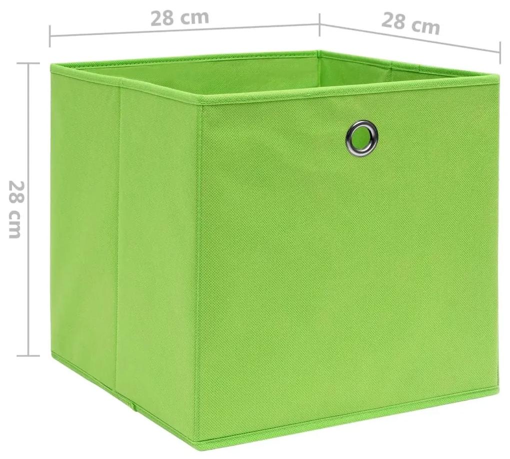 Κουτιά Αποθήκευσης 10 τεμ. Πράσινα 28x28x28εκ. Ύφασμα Non-woven - Πράσινο
