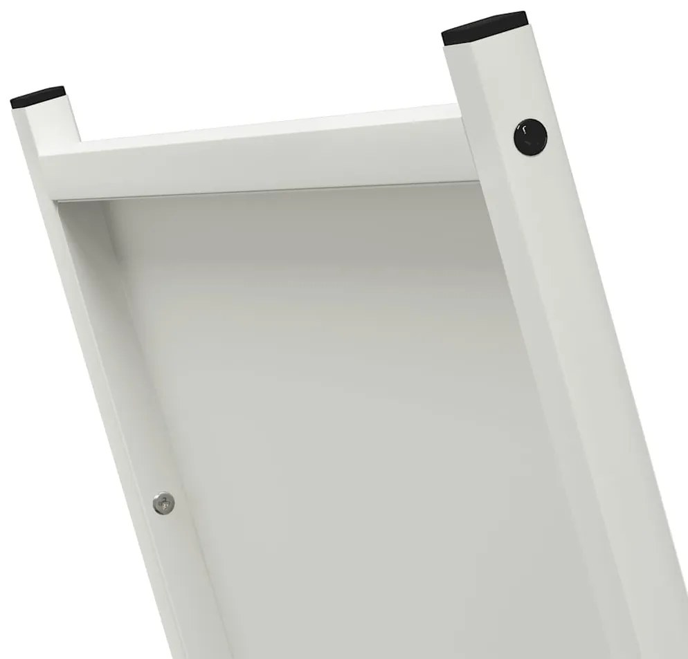 vidaXL Ράφι Καυσόξυλων Λευκό 69,5x35x81 εκ. Χάλυβας ψυχρής έλασης