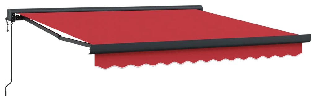 vidaXL Αυτόματη Ανασυρόμενη Τέντα Κόκκινη 300x250 εκ
