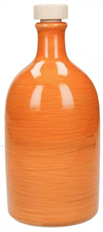 Μπουκάλι Λαδιού Maiolica Κεραμικό Orange 500ml Brandani Κεραμικό