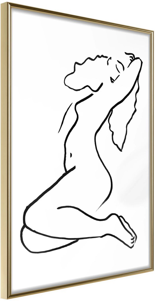 Αφίσα - Coquettish Pose - 20x30 - Χρυσό - Χωρίς πασπαρτού