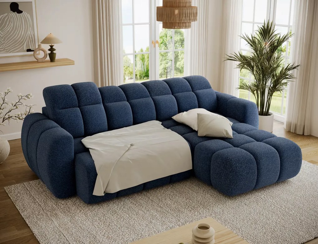 Γωνιακός καναπές Comfora-Μπλε-Δεξιά