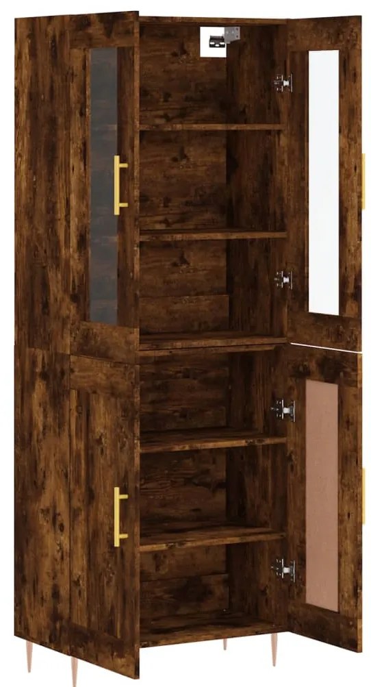 vidaXL Ντουλάπι Καπνιστή Δρυς 69,5x34x180 εκ. από Επεξεργασμένο Ξύλο