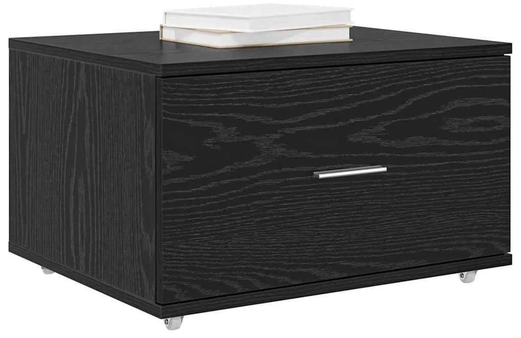 vidaXL Ντουλάπι με Συρτάρια Μαύρο 55 x 45 x 33.5 εκ Επεξεργασμένο ξύλο