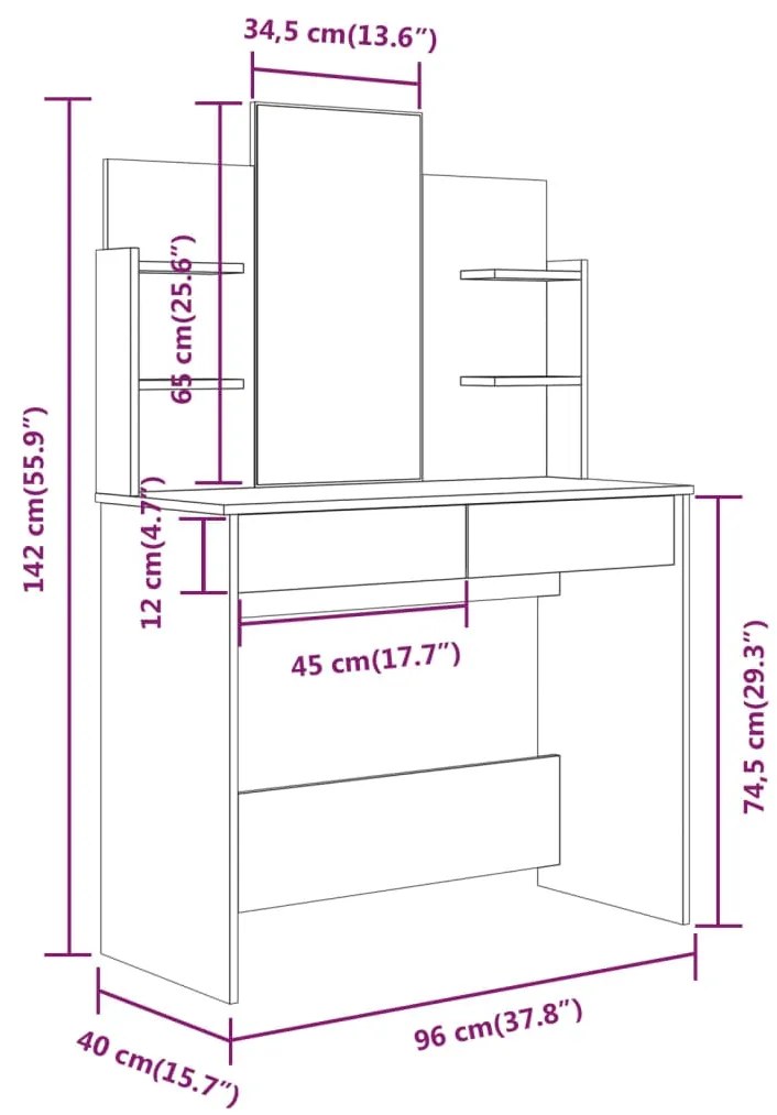 ΜΠΟΥΝΤΟΥΑΡ ΣΕΤ ΚΑΦΕ ΔΡΥΣ 96X40X142 ΕΚ. 3114162