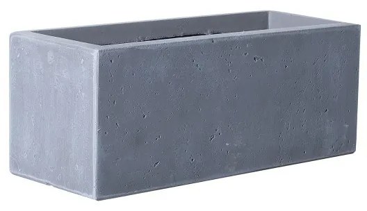 Supergreens Γλάστρα Πήλινη Ορθογώνια "Moody" Γκρι M 60x30x30 εκ.