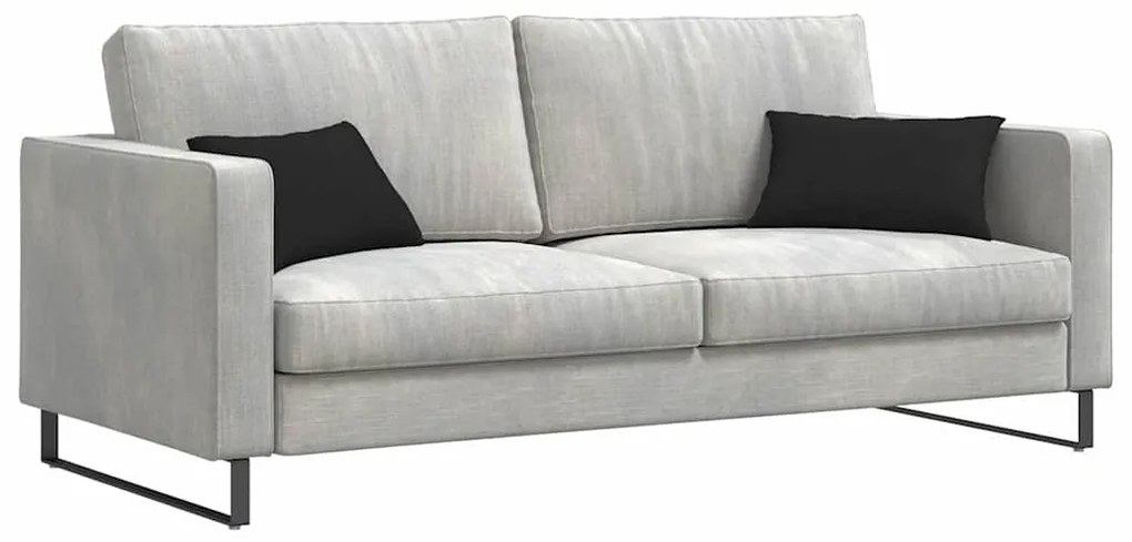 vidaXL Μαξιλάρι Καναπέ 2 pcs Μαύρο 50 x 30 cm ύφασμα