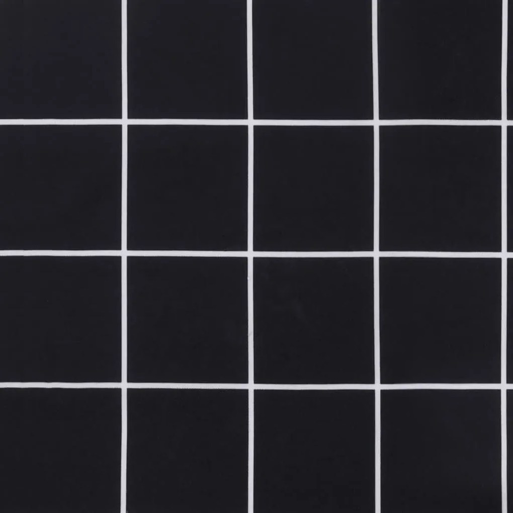 Μαξιλάρι Πάγκου Κήπου Μαύρο Καρό 150x50x7 εκ. Ύφασμα Oxford - Πολύχρωμο