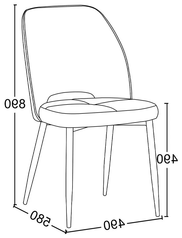 BOUTON ΚΑΡΕΚΛΑ ΓΚΡΙ 49x59,5xH88cm - 03-1092