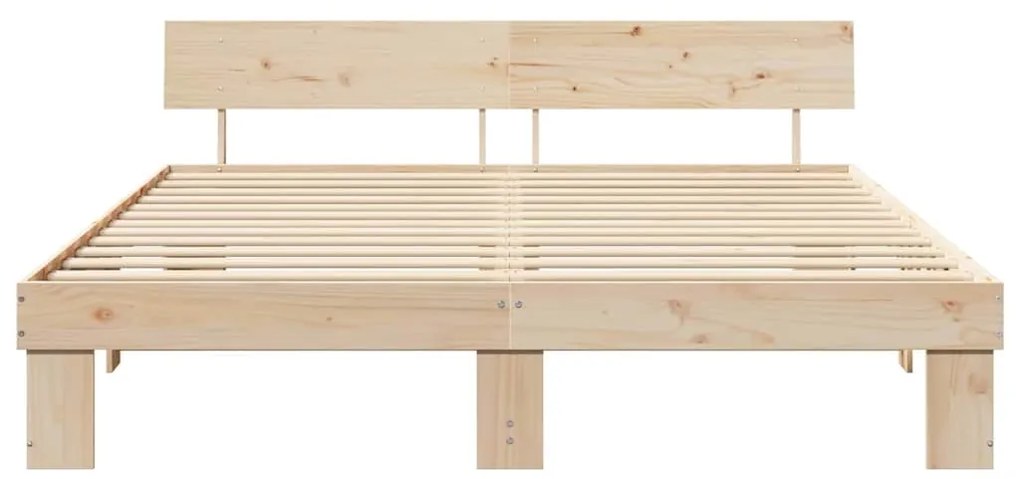 vidaXL Σκελετός Κρεβατιού Καφέ 180 x 200 cm Μασίφ ξύλο πεύκου