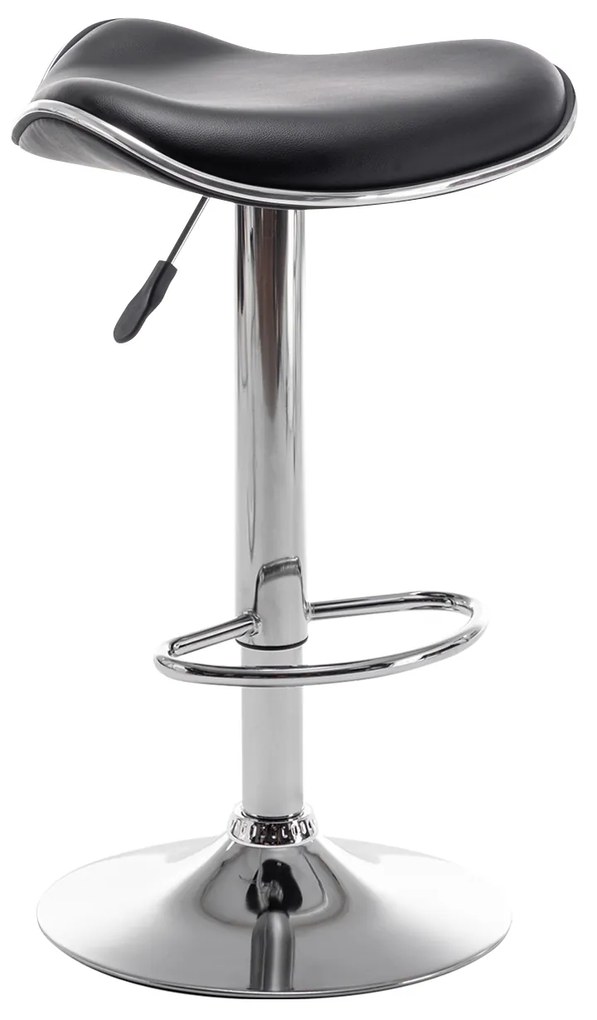 Σκαμπό Bar ArteLibre MOD Πτυσσόμενο Μαύρο PU/Μέταλλο 44.5x43x65.5-83.5cm-14240072