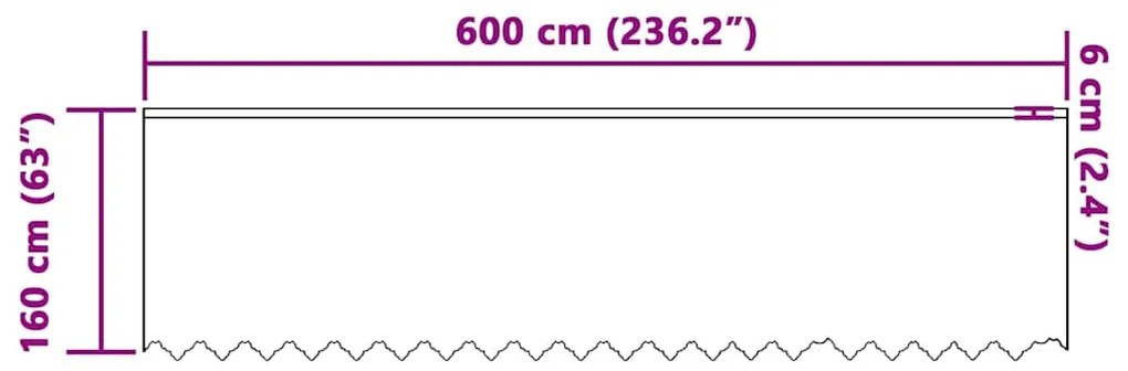vidaXL Κουρτίνες με κουρτίνες Λευκό 600 x 160 cm Πολυεστέρας