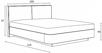 ΚΡΕΒΑΤΙ ξύλινο με δερμάτινη/ύφασμα BIANCA 180x200 DIOMMI 45-781