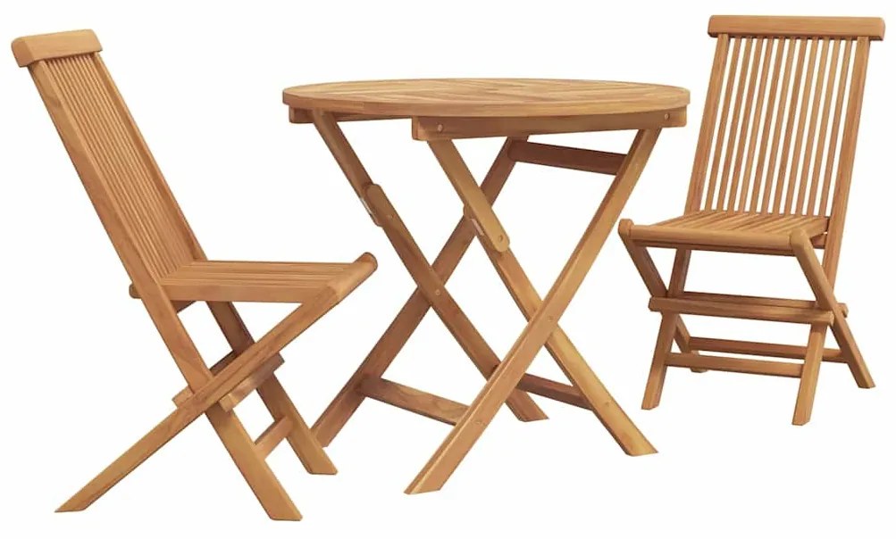 vidaXL Σέτ φαγητού για κήπο 3 pcs Καφέ Στερεό Ξύλο Ακακίας