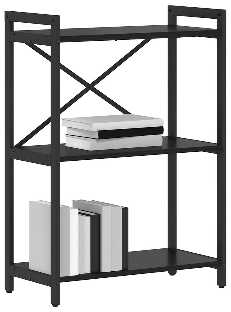 vidaXL Βιβλιοθήκη Μαύρη δρυς 60 x 30 x 83 εκ Επεξεργασμένο ξύλο