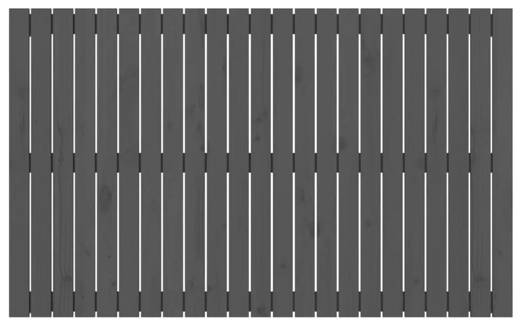 Κεφαλάρι Τοίχου Γκρι 147 x 3 x 90 εκ. από Μασίφ Ξύλο Πεύκου - Γκρι
