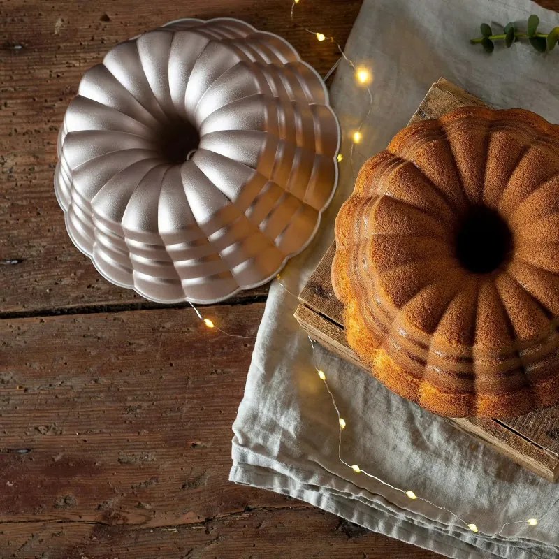 Φόρμα ψησίματος Dr.Oetker Floral 2551, 24 cm, Στρογγυλό, Χύτευση αλουμινίου, Ασήμι