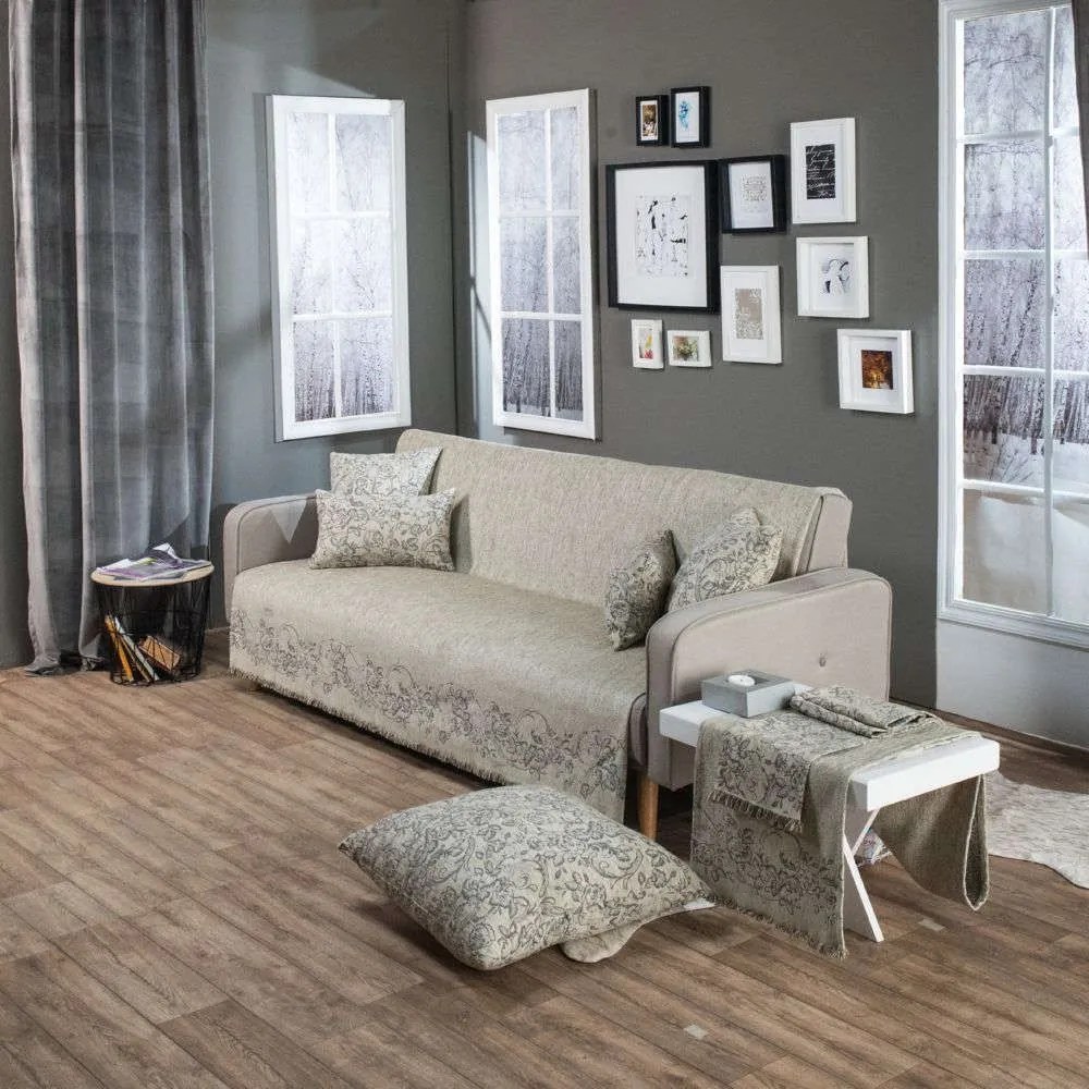 Ριχτάρι Atlanta 07 Beige Teoran Διθέσιο 180x250cm Βαμβάκι-Ακρυλικό