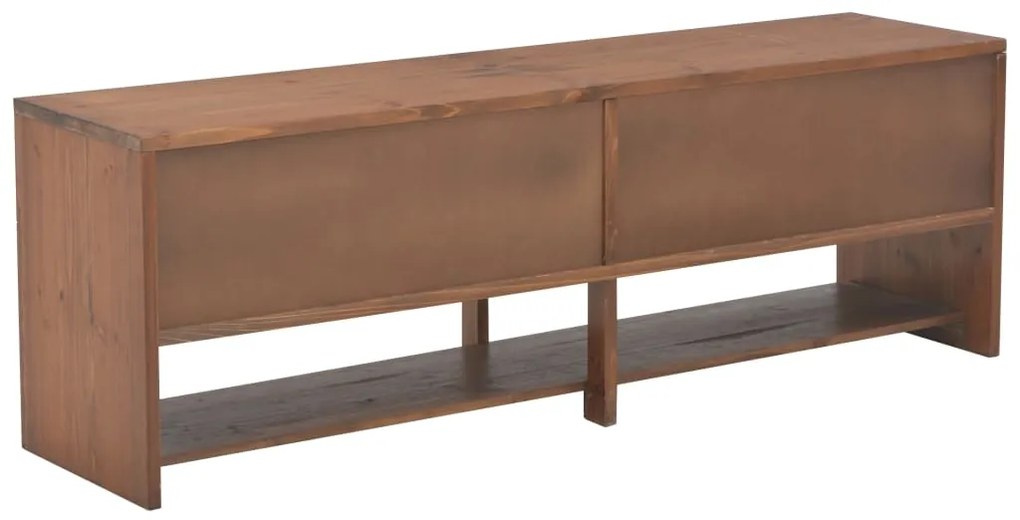 vidaXL Έπιπλο Τηλεόρασης με 4 Συρτάρια 120x30x40 εκ. Μασίφ Ξύλο Ελάτης