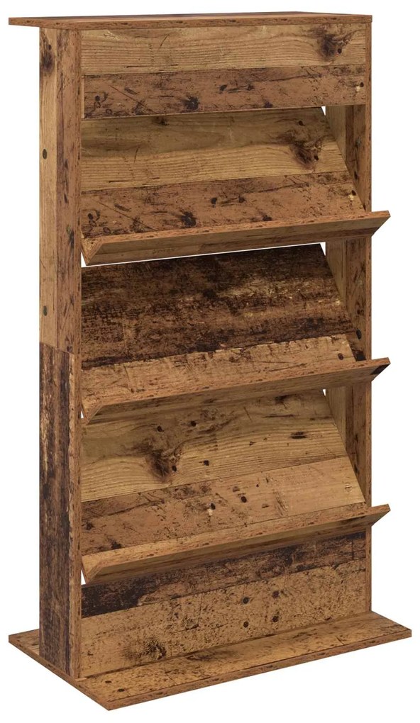 vidaXL Ράφι Περιοδικών Παλιό ξύλο 70 x 41 x 126 εκ. Επεξεργασμένο ξύλο