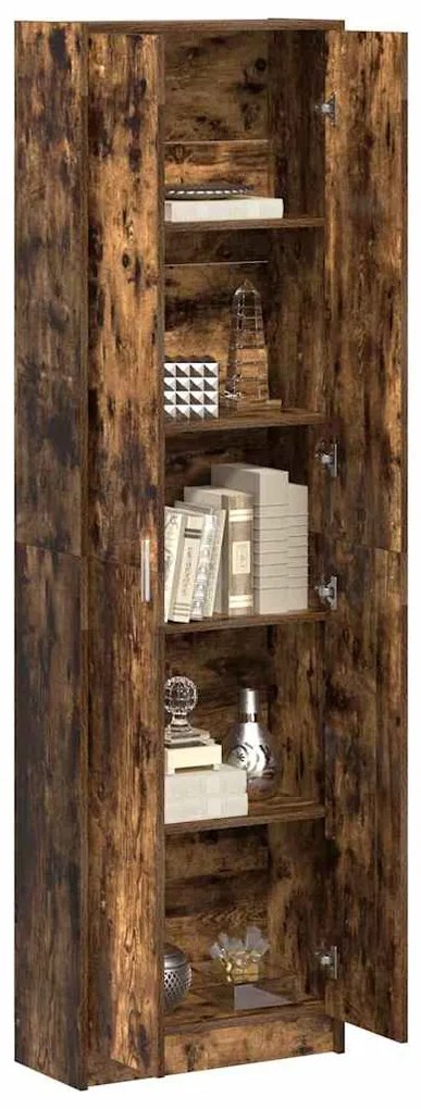 vidaXL Ντουλάπι Καπνιστό Δρύς 55 x 25 x 189 εκ. Επεξεργασμένο ξύλο