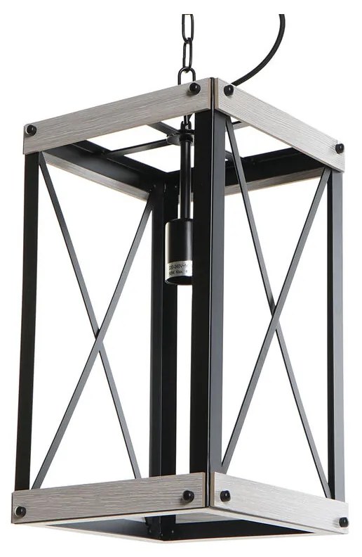 Φωτιστικό Οροφής DKD Home Decor Μαύρο Μέταλλο Καφέ 220 V 50 W (25 x 25 x 43 cm)